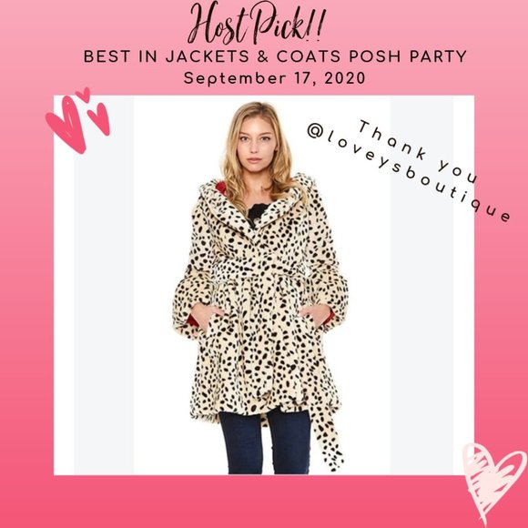 VAVA Women's Leopard Print Hooded Faux Fur Coat - Picture 2 of 6